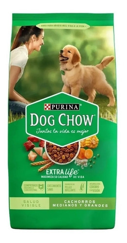 Purina Dog Chow 21kg Cachorros Razas Medianas Y Grandes