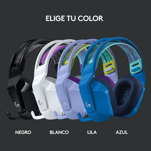Imagen 12 de 12 de Auriculares gamer inalámbricos Logitech G Series G733 lila con luz rgb LED