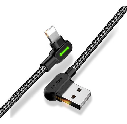 Cable Para iPhone Marca Mcdodo - Gamer Certificado - 1.2 Metros / Conector 90 Grados