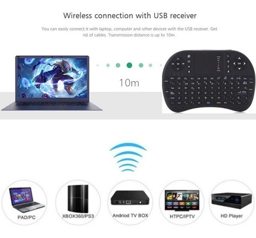 Imagen 2 de 7 de Mini Teclado Inalambrico A Pilas Español Android Tv Box