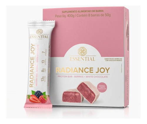 Radiance Joy Box Berries 8 Barras 50g Essential Nutrition