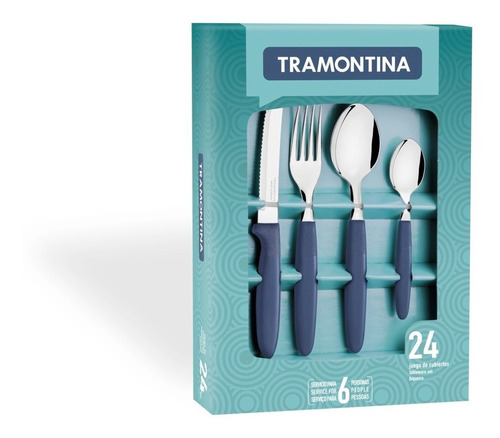 Cubiertos Ipanema Tramontina Juego 24 Pzas Cocina Colores