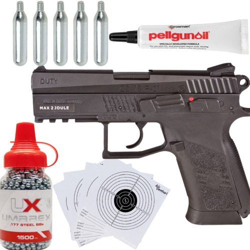 Marcadora Blowback Co2 Cz 75 Asg Kit P-07 Duty 4.5mm Xchws P