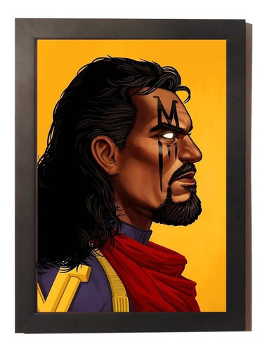 Quadro Poster Com Moldura Bishop X Men Marvel Vingadores Hq