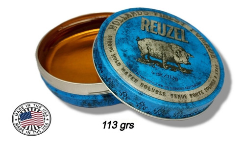 Pomada Blue Strong Reuzel 113g Cera Capilar Barberia Barbero