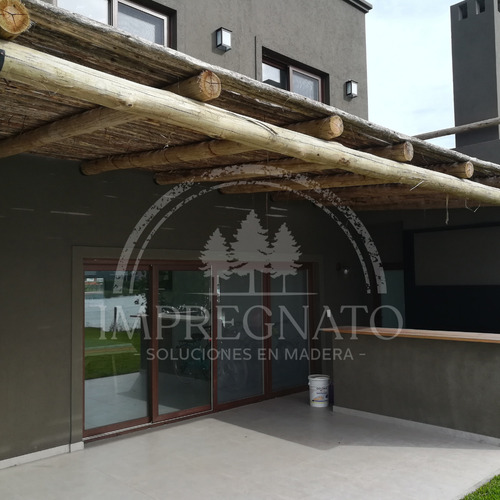 Poste Impregnado Cca 3m Ø14-16cm Palo Eucalipto Tijera