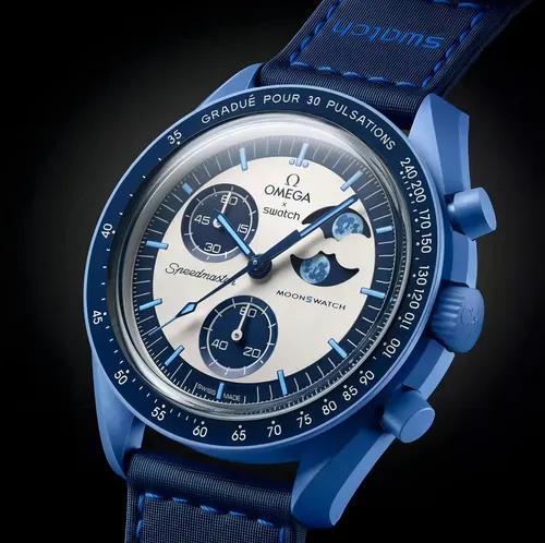 Omega X Swatch Bioceramic Moonswatch Mission To Moon Blue Omega X Swatch Bioceramic Moonswatch Mission To Moon Blue