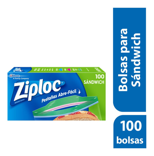 Ziploc bolsas para sándwich 100 bolsas