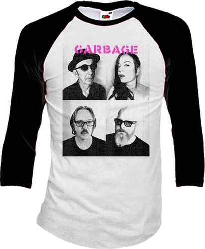 Garbage Playeras Manga 3/4 Para Hombre Y Mujer #06