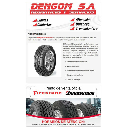 185/60/15 Firestone Firehawk 900 88h 185/60r15 Sin Envio
