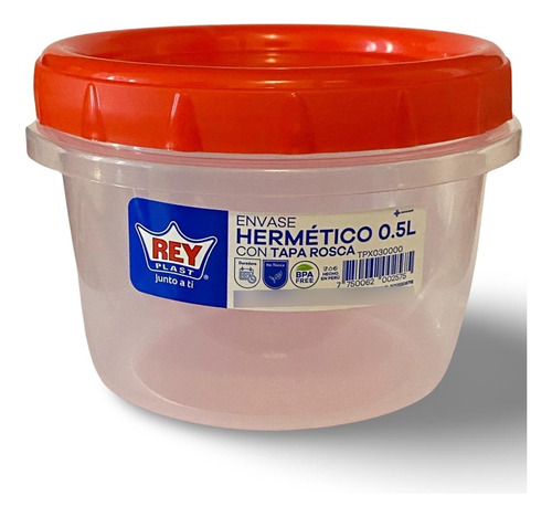 Contenedor Alimentos Reyplast 500ml Hermético (pack 4 Un)