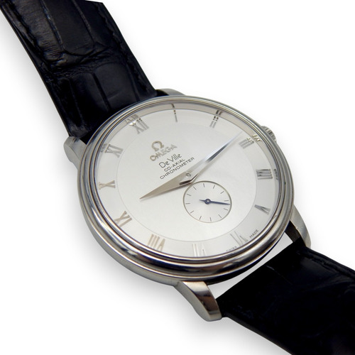 Omega De Ville 168.1070 Cronómetro Coaxial Cal. Correa Suiza Negro Plateado Blanco (Usado)