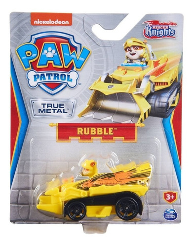 Paw Patrol Vehículo Metálico Rubble Rescue Knights 1/55 