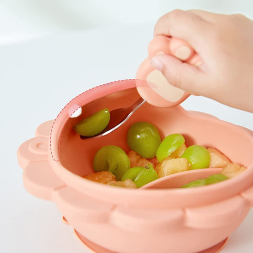 Heccei Juego De Cuencos De Boca Grande Para Bebés, Pajitas D