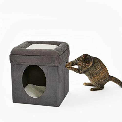 Imagen 3 de 5 de Cubo De Gato Curioso Del Medio Oeste, Casa De Gato / Condomi