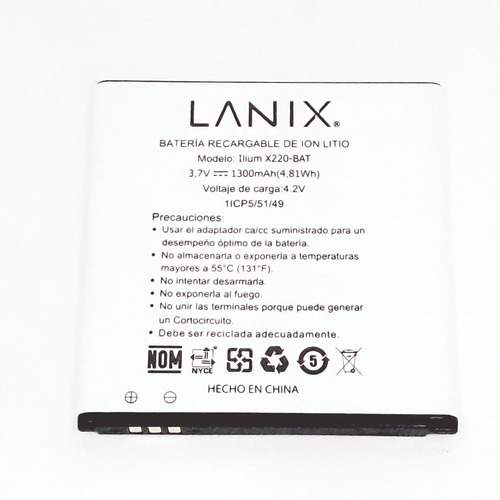 Pila Bateria Lanix Original X220 Sminva