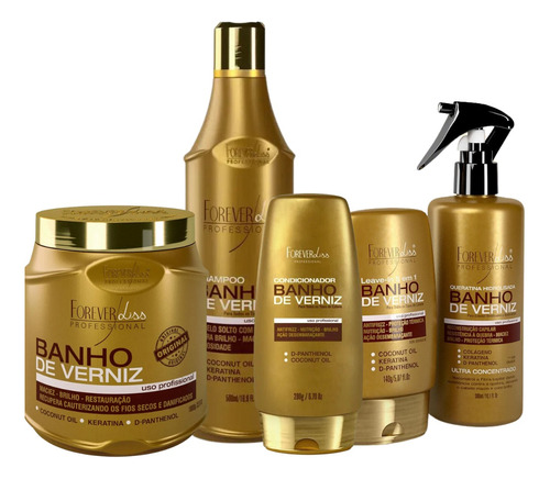 Kit Forever Liss Professional Banho De Verniz Hidratação 2200g