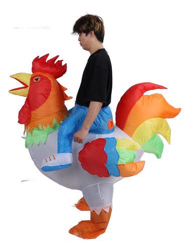 Disfraz Inflable De Gallo Para Montar En Bicicleta, Impermea