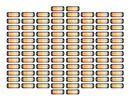 100 Luces De Emergencia Led Blancas Y Ámbar Amopacorp