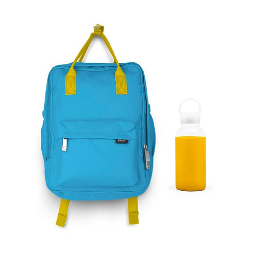 Combo Mochila Porta Netbook Trendy + Botella Ó 350ml Gato  