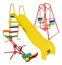 Comprar . Combo Tobogán Infantil 4 Escalones Pvc Sube Y Baja Hamaca 