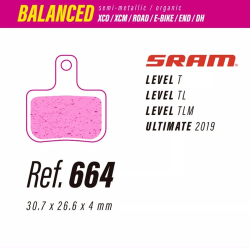 Balatas Less 664 Balance Brake Pads Sram Level Ultimate New