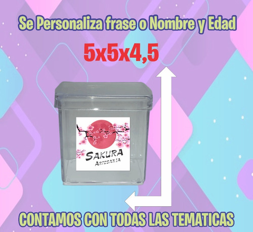 Jurassic World Dominion Cajitas Acrilico Souvenirs X10