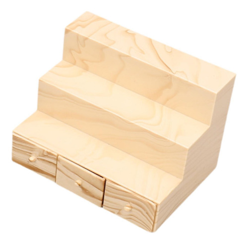 4 Estante De Exhibición De 3 Niveles Para Grano De Madera