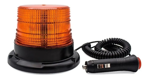 Imagen 1 de 9 de Torreta Led Ambar 12~24v Estrobo C/iman 16w 12 Leds