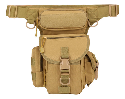 Piernera Táctica Militar Impermeable Muslera Uso Rudo Amplia Caqui