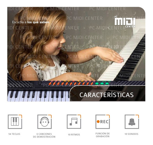 Organo Piano Teclado Musical Infantil Microfono Mq5468