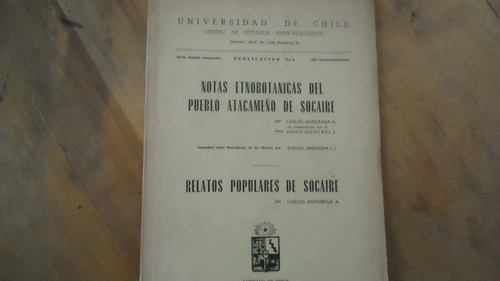 Notas Etnobotanicas Del Pueblo Atacameño De Socaire