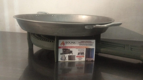 Paellera De Chapa 45 Cm Con Asas De Aluminio