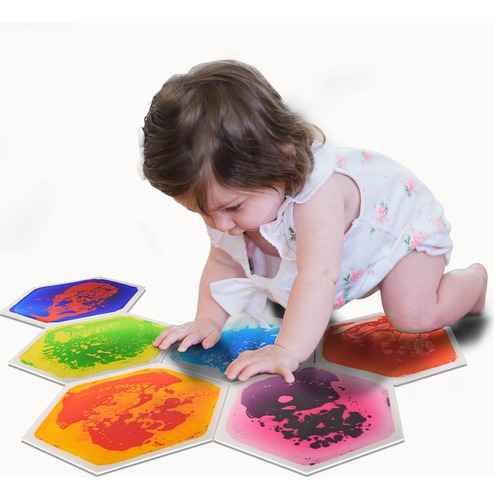 Art3d 6-tile Hexagon Sensory Floor Azules Para Niños, Niños 