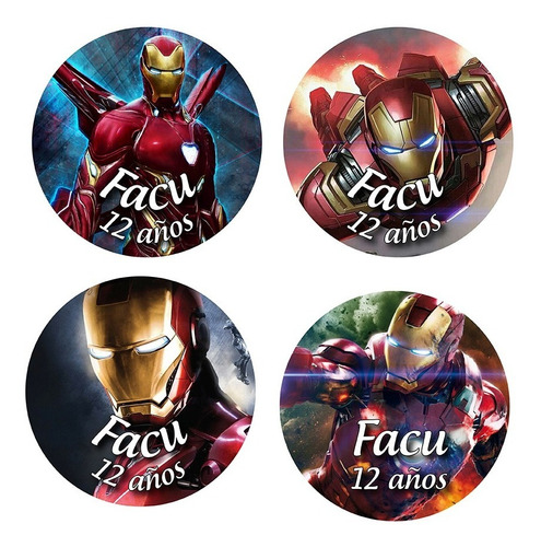 Candy Bar Etiquetas Adhesivas Personalizadas Iron Man | MercadoLibre