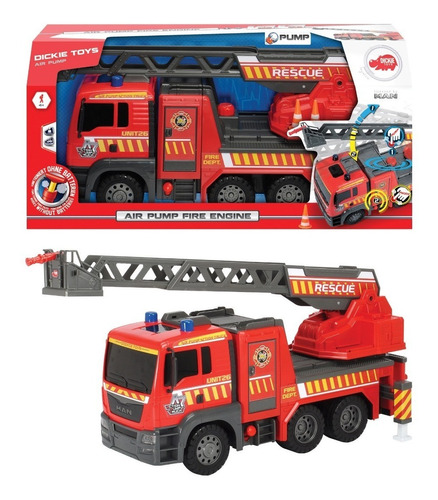 Dickie Toys Camión Bomberos Movimiento Hidraúlico Increible