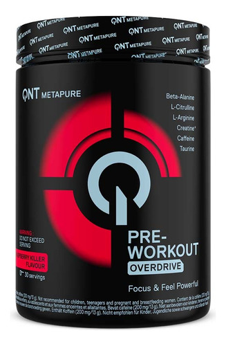 Pre Entreno Pre Workout Metapure Overdrive 390gr Qnt