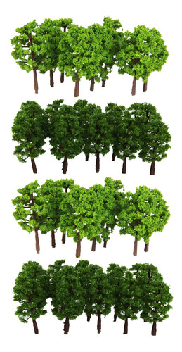 Conjunto De 80 Paisaje Modelo Árbol Tren Ferrocarril Calle