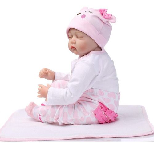 Imagen 3 de 6 de Maide Reborn Bebe 55 Cm Muñeca Realista De Vinilo Silicona