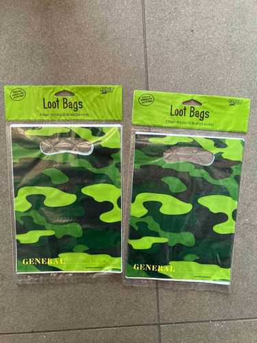Imagen 1 de 2 de 8 Bolsas Diseño Militar Para Cumpleaños