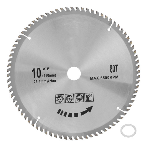 Disco De Sierra Circular 80t,se Adapta A Sierras De 255 Mm