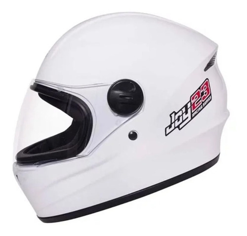 Capacete De Moto Taurus Joy23 Racing Series Branco Numero 58