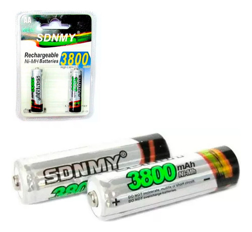 Pilas Baterias Recargables 3800 Mha Doble Aa