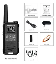 Comprar Baofeng 2 Radios Pofung T22 Walkie-talkie Portátil Color Negro