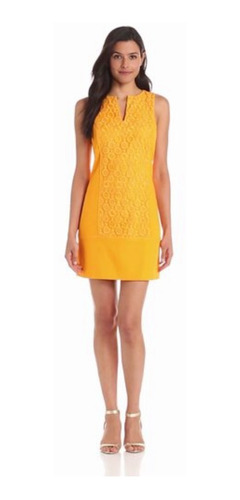 Jessica Simpson Vestido Talla 8 Color Amarillo