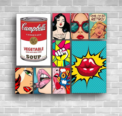 Poster Cuadro Cartel Aluminio Pop Art Decorativo Arte Pop