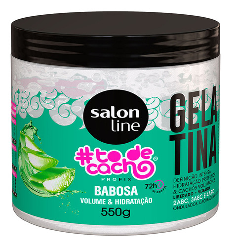 Gelatina To De Cacho Babosa Volume Hidrata Salon Line 550g