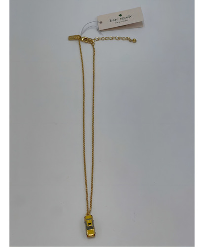 Dije De Aleación De Metales Kate Spade O0r00062 Y Diseño De Yellow Taxi - 44cm De Largo Dorado Dorado