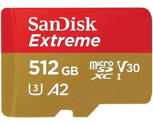 Microsd Sandisk 512gb Extreme 160mb / Seg  Uhs 4k U3