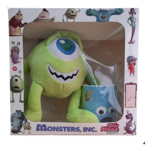 Box Peluche Monsters Inc Mike + Taza Cerámica + Caja Kawaii
